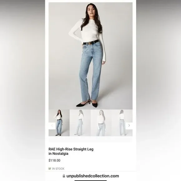 Unpublished Rae High Rise Straight Leg Jeans - Picture 12 of 12